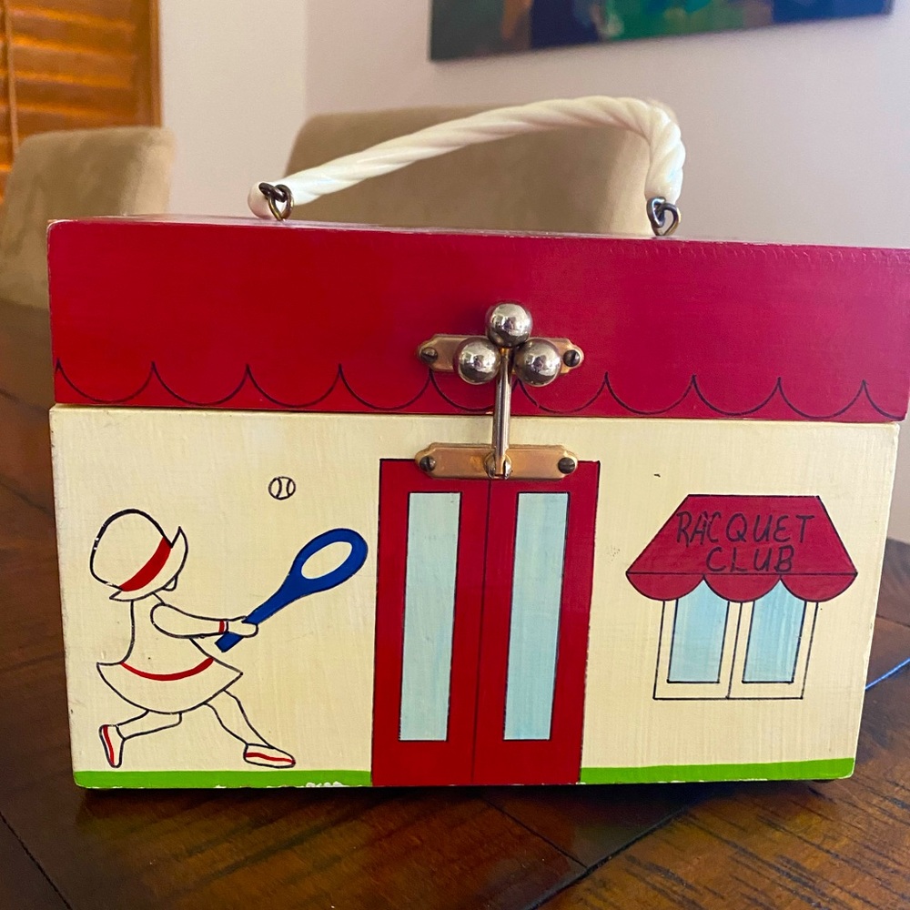 Vintage Billie Ross wooden purse